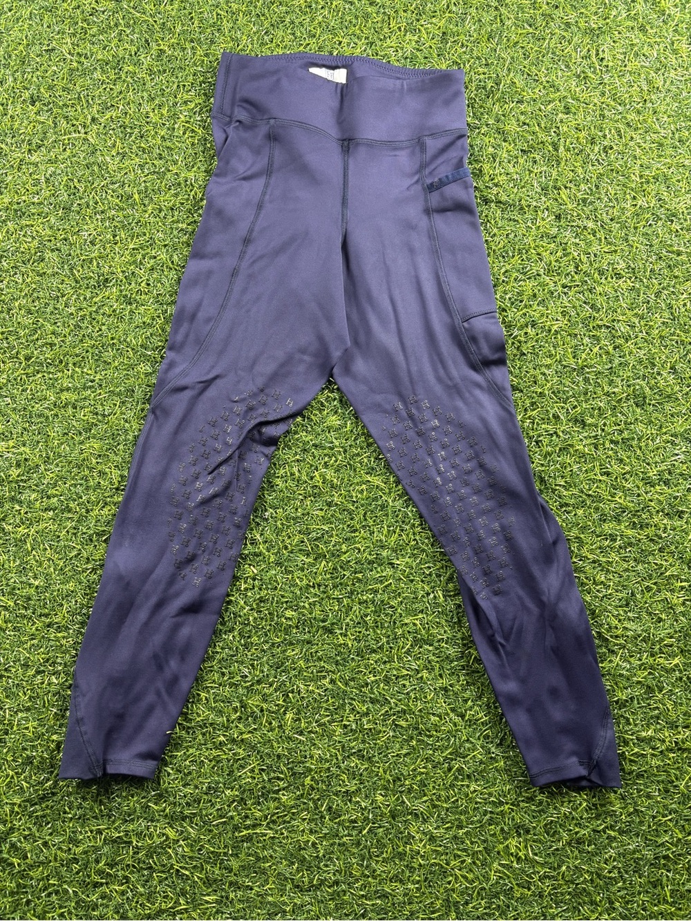SmartPak Hadley - knee patch stretch riding tights with side pocket. Size small